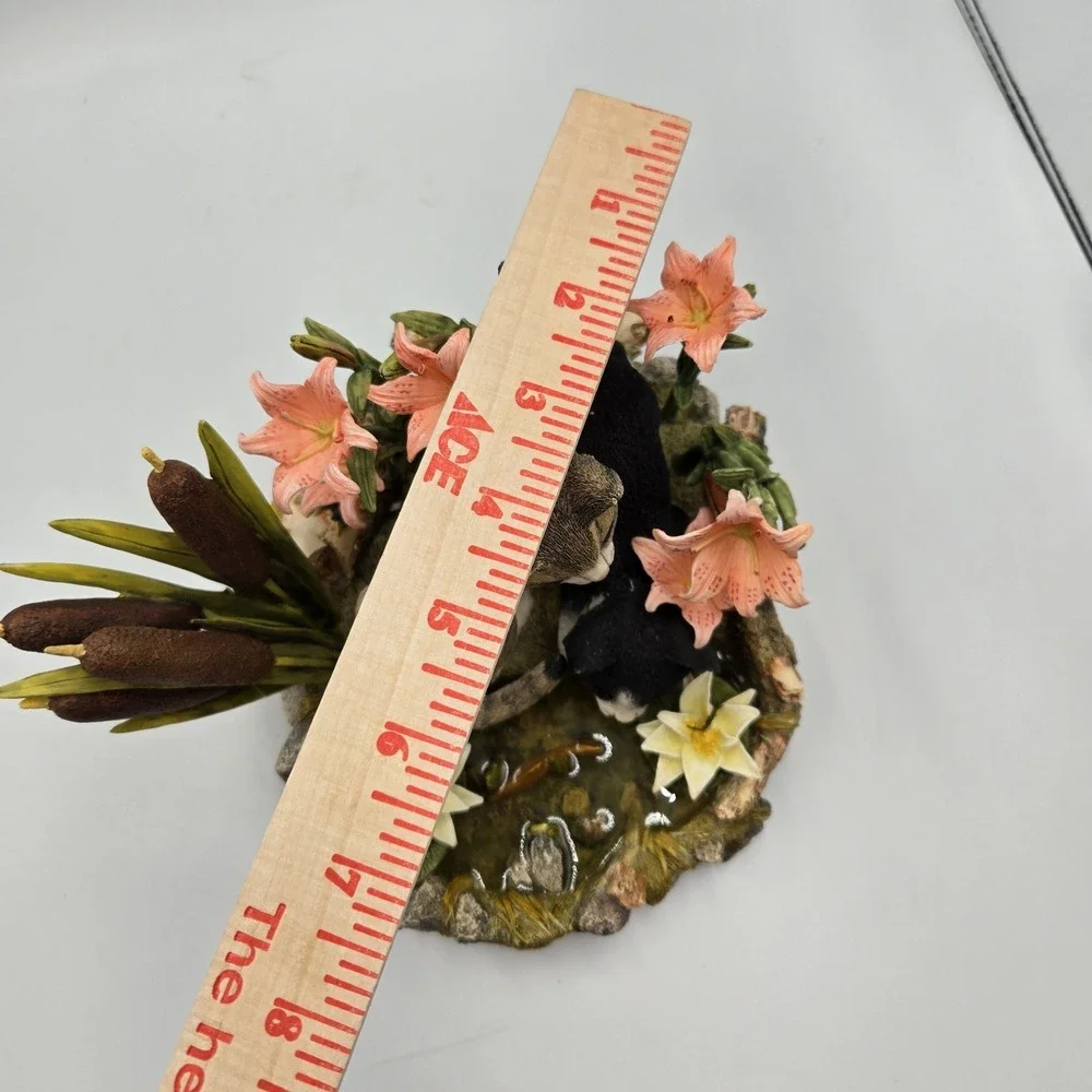 2001 Lenox Figurine Afternoon‎ Amazement Kittens Cats Flowers Koi Pond Rare Read